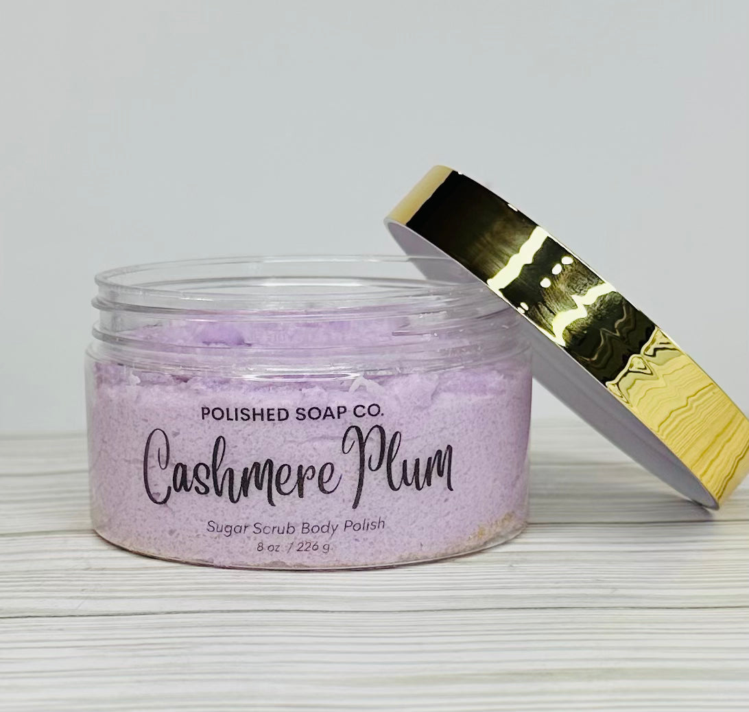 Cashmere Plum- Foaming Sugar Scrub with Donkey Milk