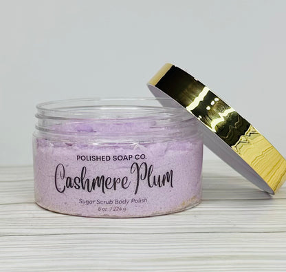 Cashmere Plum- Foaming Sugar Scrub with Donkey Milk