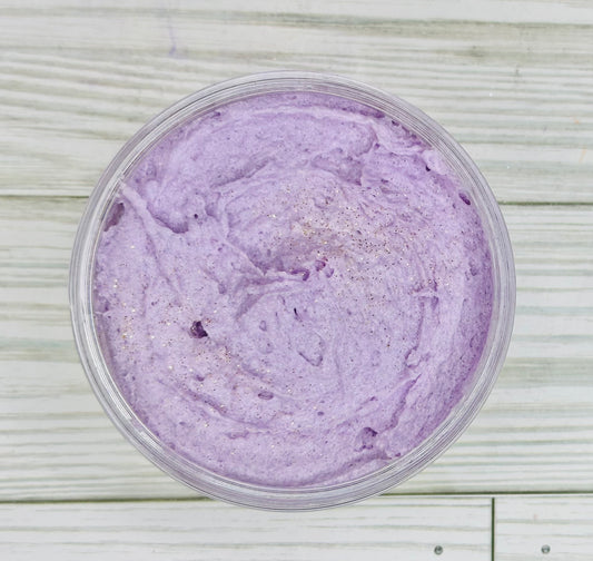 Cashmere Plum- Foaming Sugar Scrub with Donkey Milk